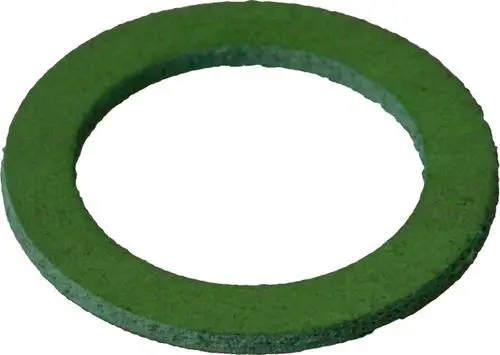 Grüne Dichtung mit innerem Loch, geeignet für Luftrohre und Brennerringe, verwendet in Wolf Pellevent-Systemen.